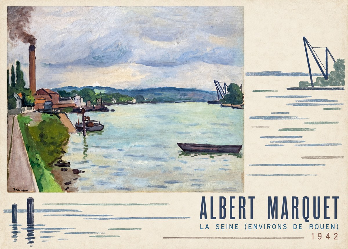 Albert Marquet La Seine (Environs De Rouen) No4 - Póster