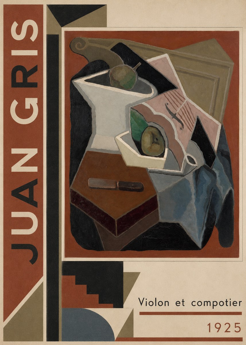Juan Gris Violon Et Compotier No2 - Póster