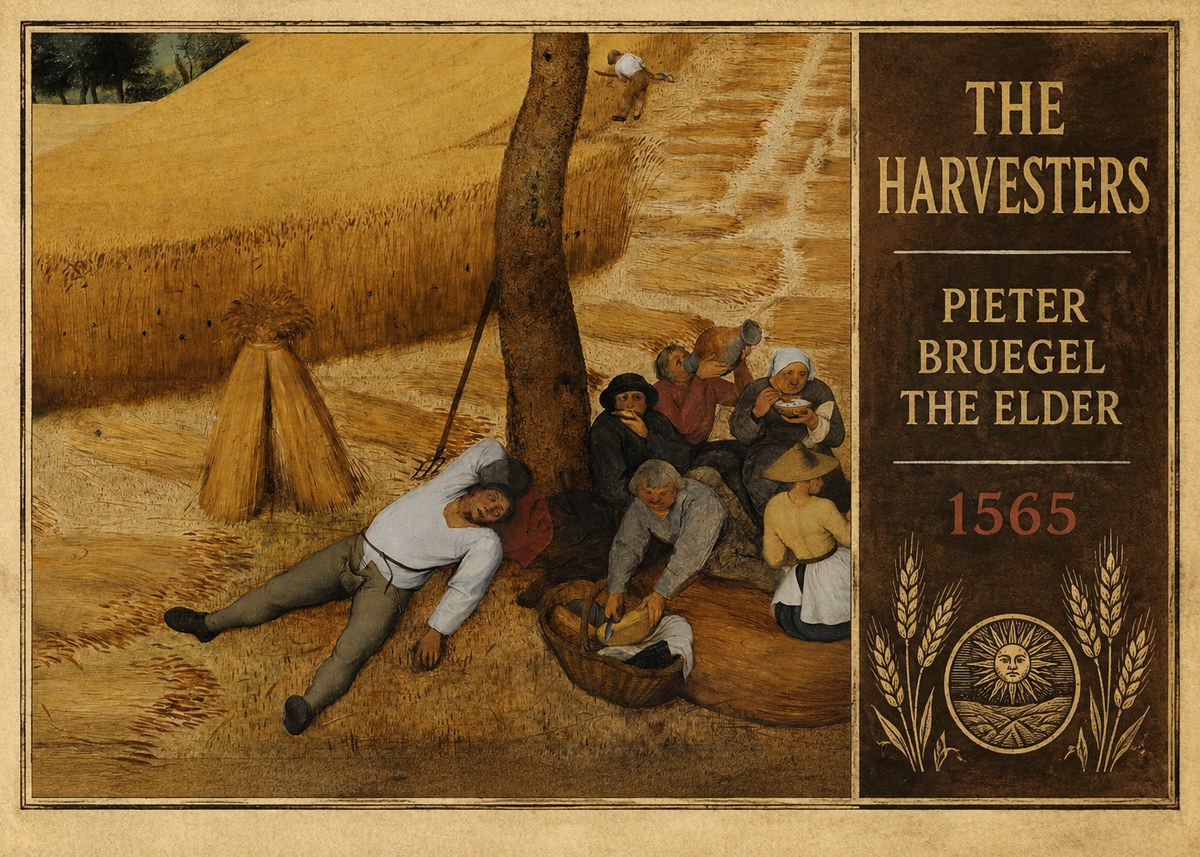 Pieter Bruegel The Harvesters V No3 - Póster