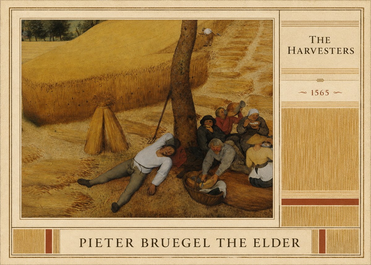 Pieter Bruegel The Harvesters V No4 - Póster