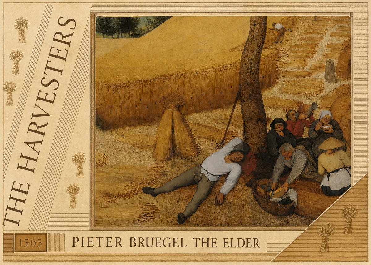 Pieter Bruegel The Harvesters V No6 - Póster