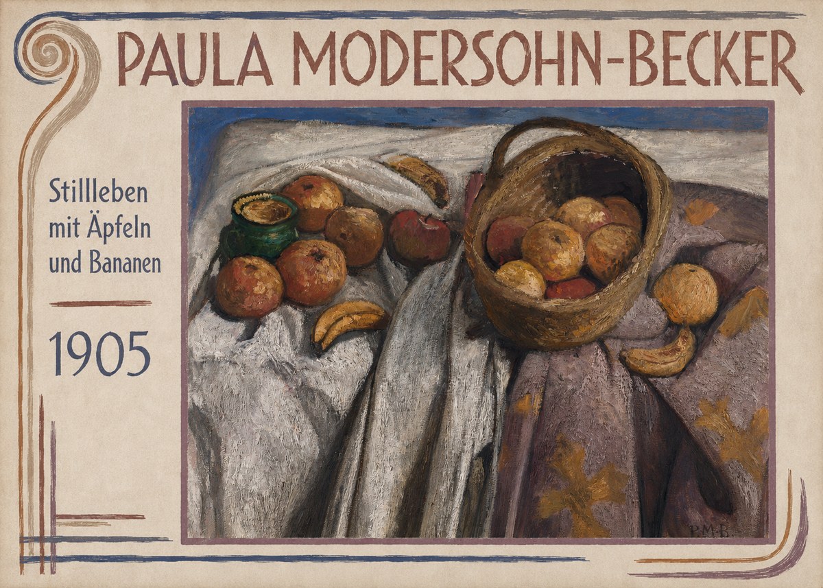 Paula Modersohn-Becker Stillleben Mit Äpfeln Und Bananen No1 - Póster