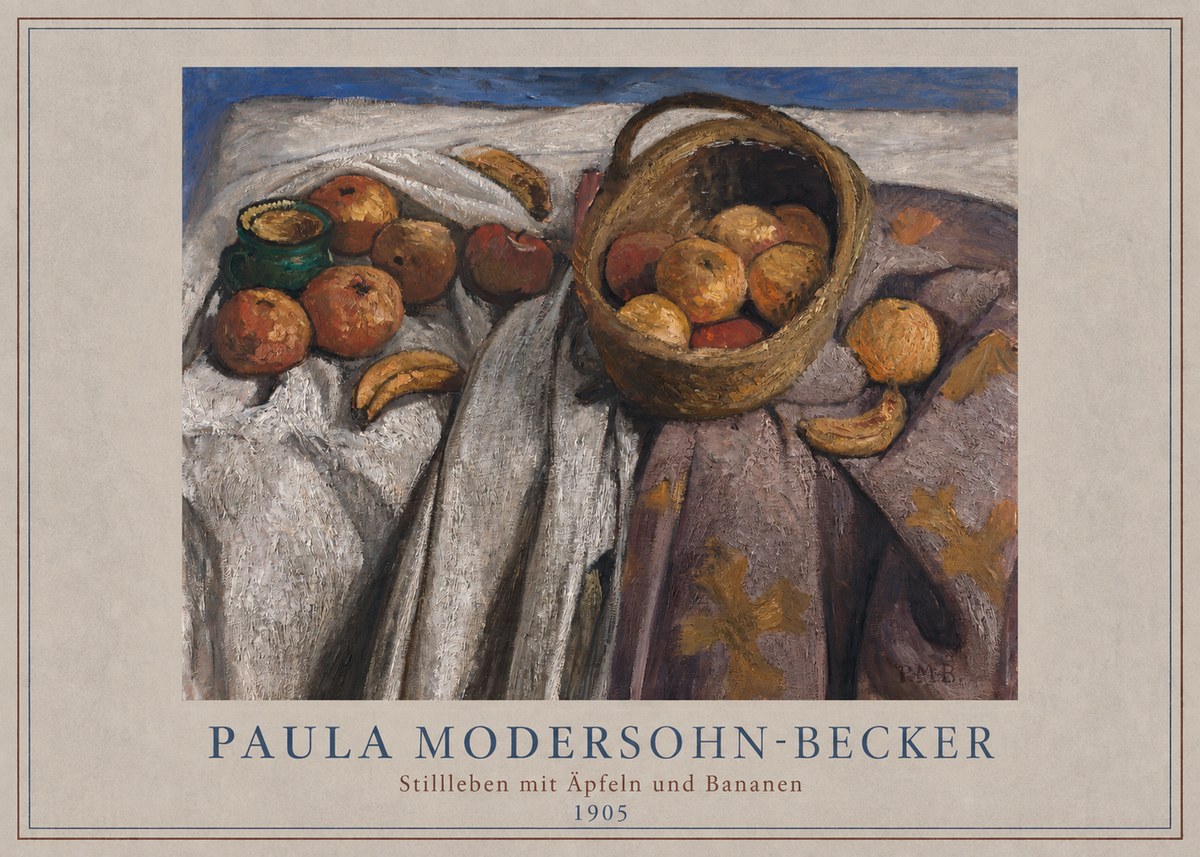 Paula Modersohn-Becker Stillleben Mit Äpfeln Und Bananen No2 - Póster