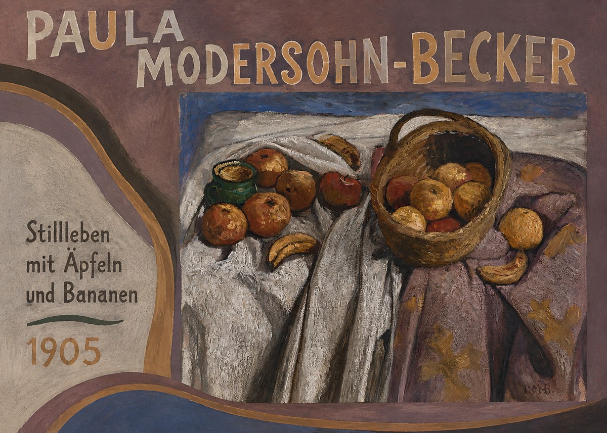 Paula Modersohn-Becker Stillleben Mit Äpfeln Und Bananen No3 - Póster
