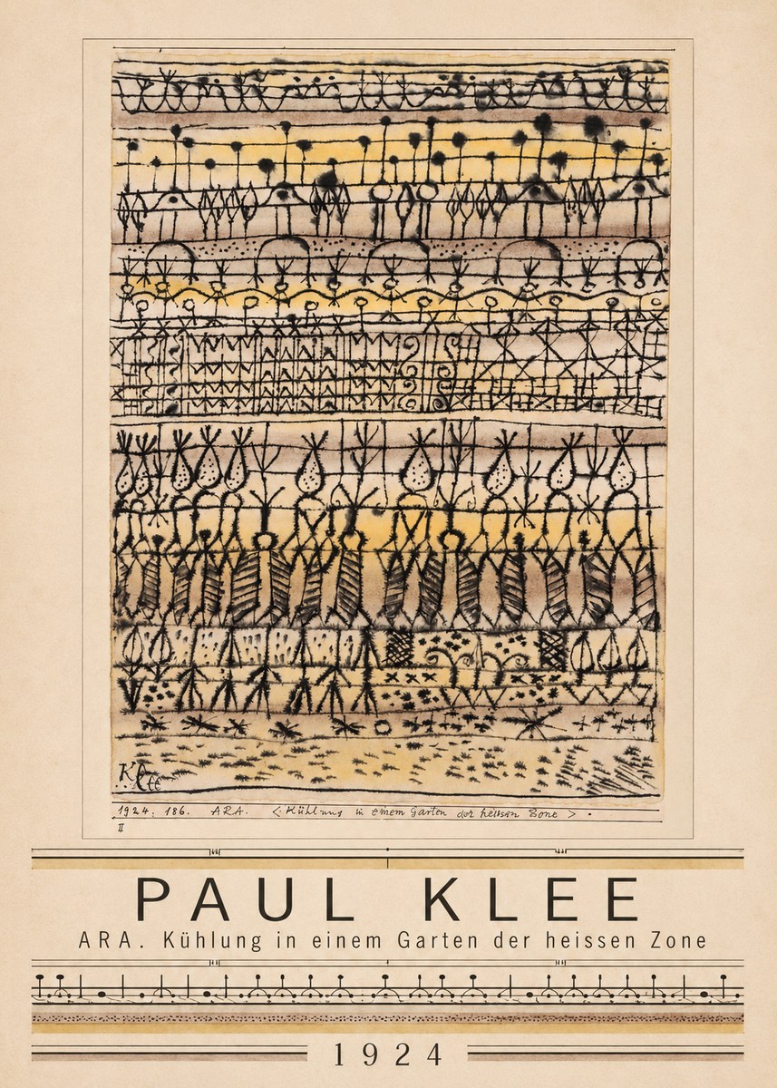 Paul Klee Ara. Kühlung in Einem Garten Der Heissen Zone No1 - Póster