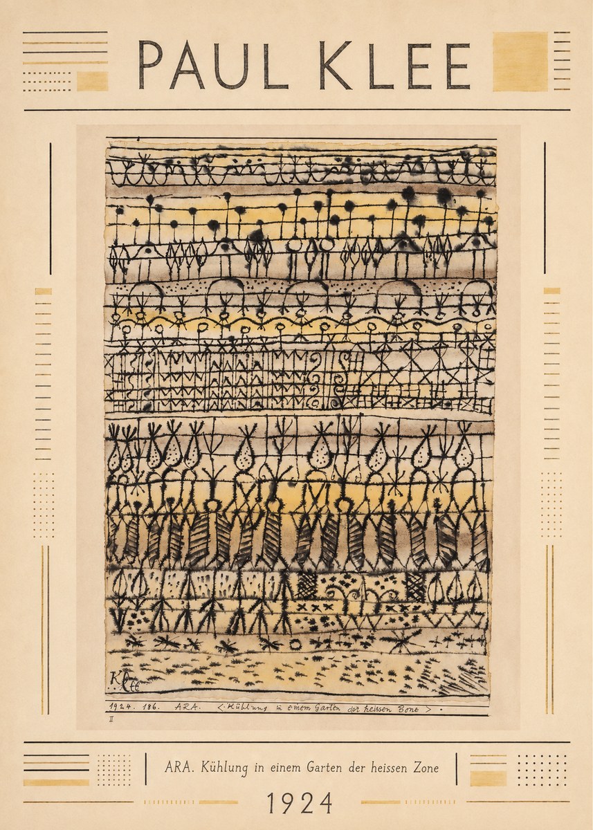 Paul Klee Ara. Kühlung in Einem Garten Der Heissen Zone No2 - Póster