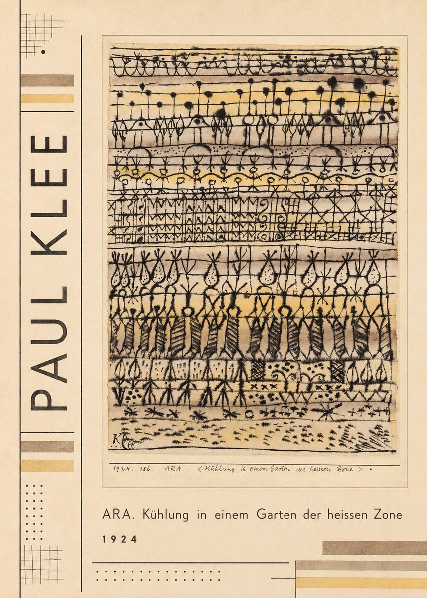 Paul Klee Ara. Kühlung in Einem Garten Der Heissen Zone No3 - Póster