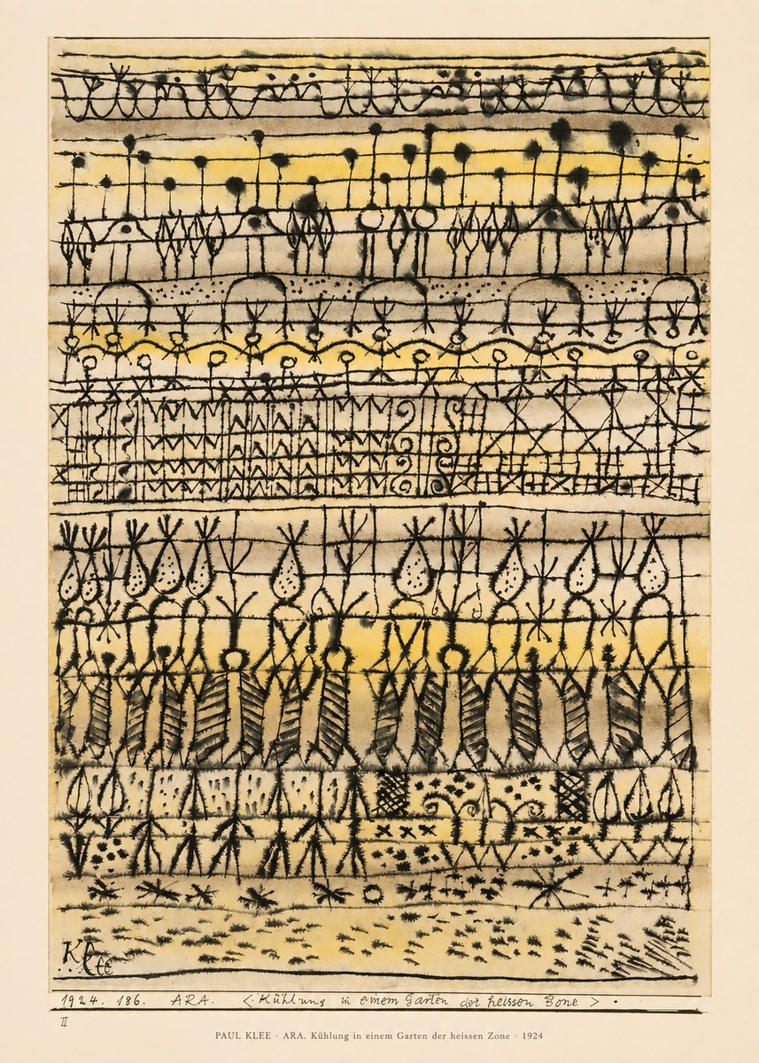 Paul Klee Ara. Kühlung in Einem Garten Der Heissen Zone No6 - Póster
