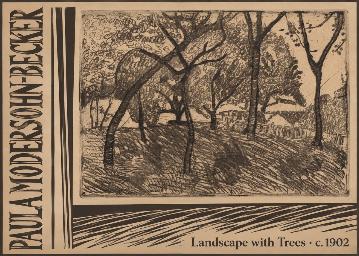 Paula Modersohn-Becker Landscape with Trees No3 - Póster