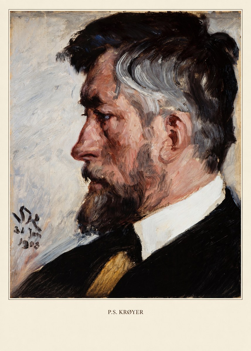 P.S. Krøyer Self-portrait IV No5 - Póster