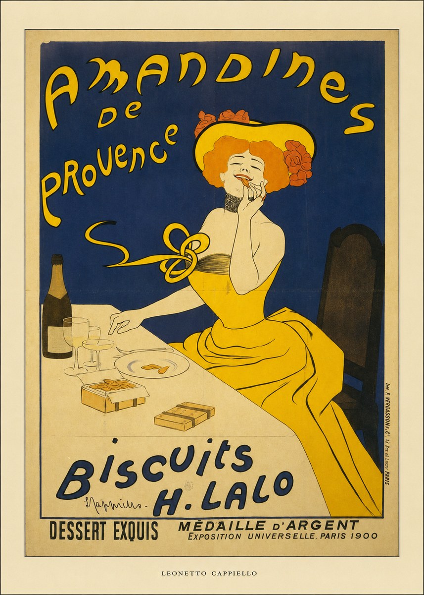 Leonetto Cappiello Amandines De Provence Biscuits H. Lalo III No6 - Póster