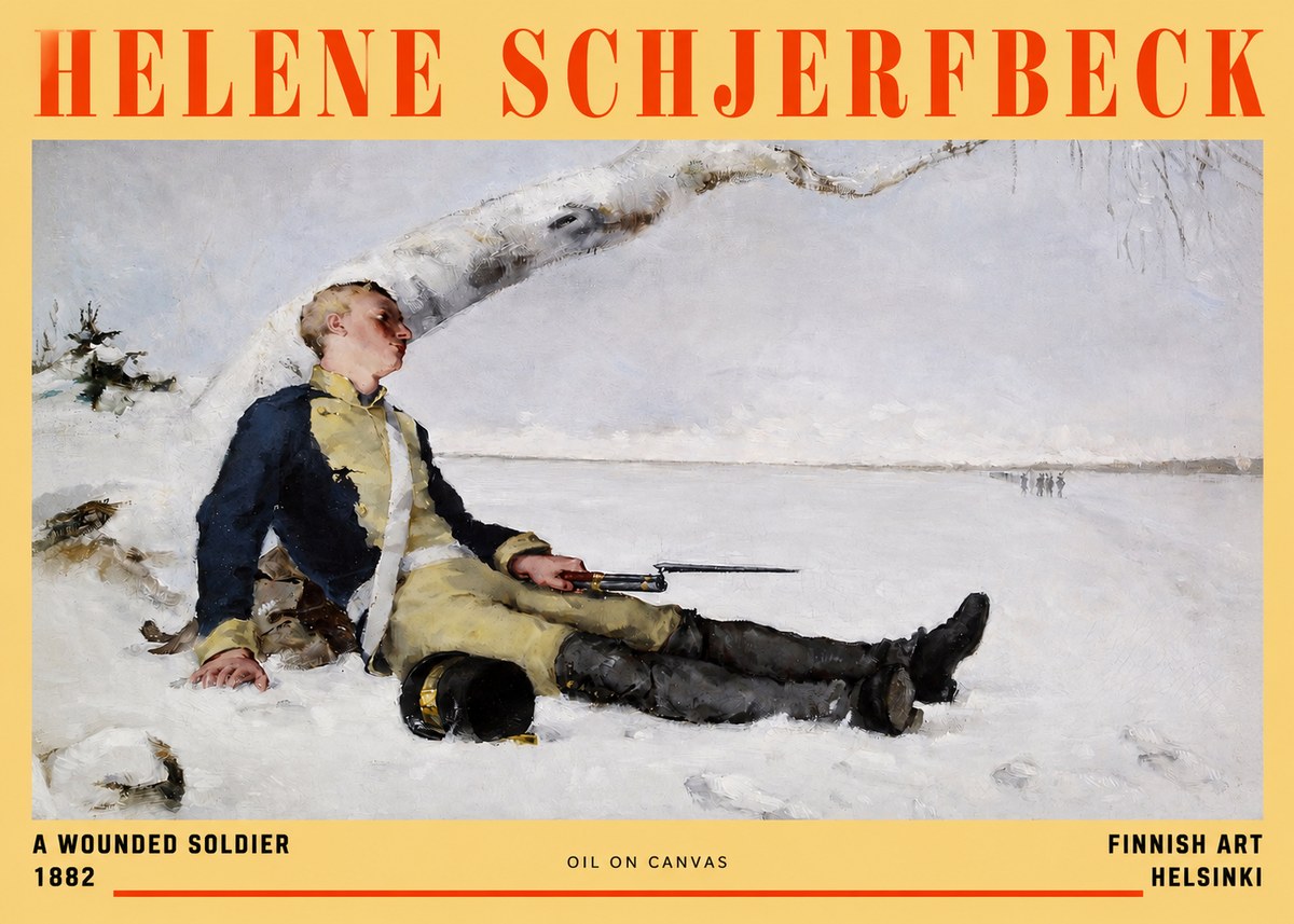 Helene Schjerfbeck A Wounded Soldier (1882) No2 - Póster