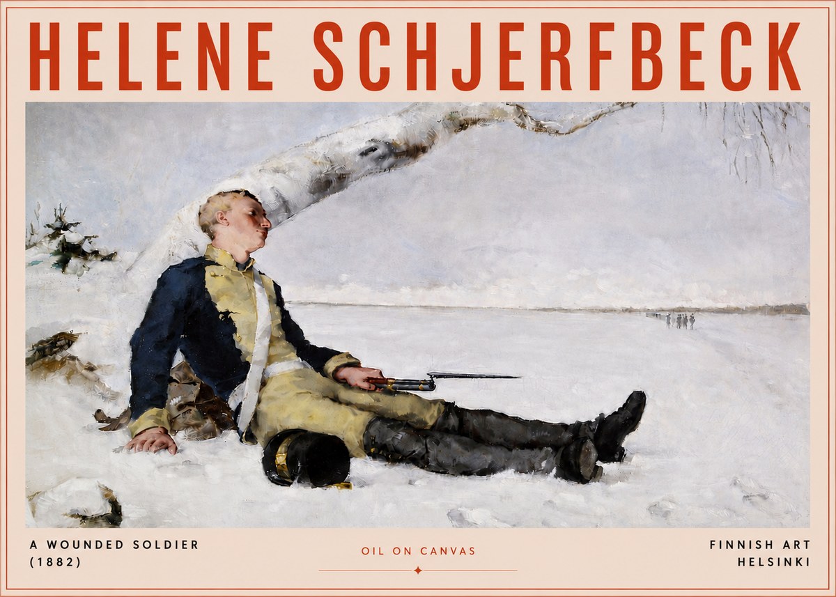 Helene Schjerfbeck A Wounded Soldier (1882) No5 - Póster
