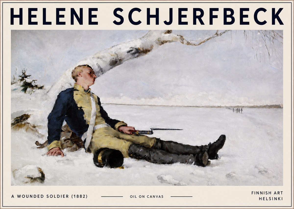 Helene Schjerfbeck A Wounded Soldier (1882) No6 - Póster