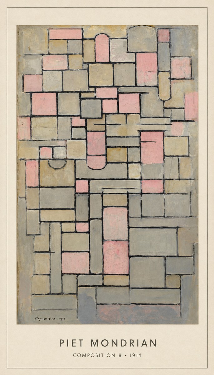 Piet Mondrian Composition 8 No4 - Póster