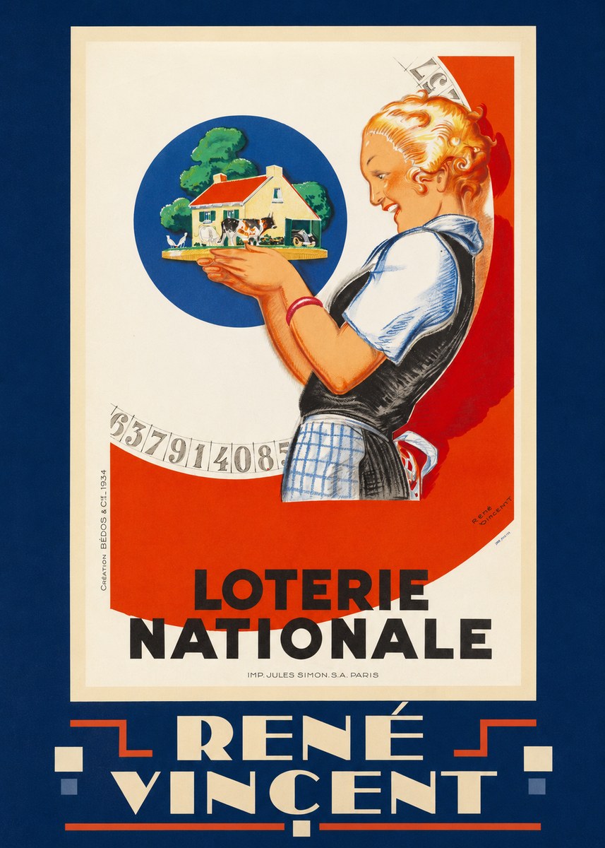 René Vincent Lotterie Nationale No4 - Póster