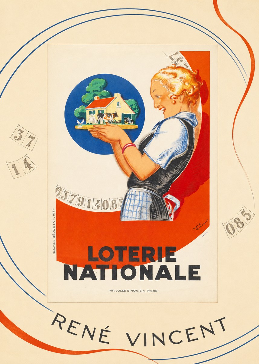 René Vincent Lotterie Nationale No5 - Póster