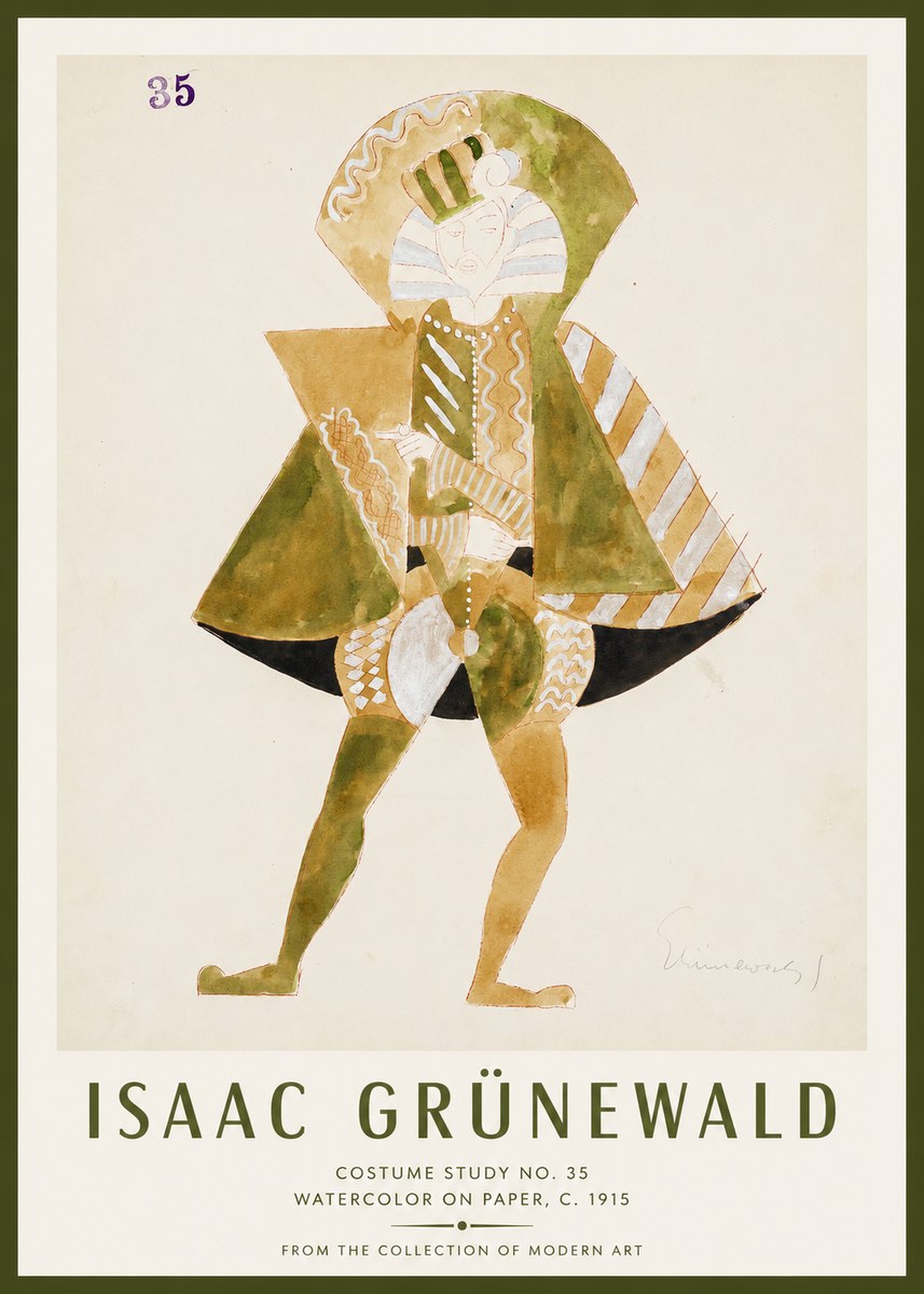 Isaac Grünewald Costume Study No. 35 No1 - Póster
