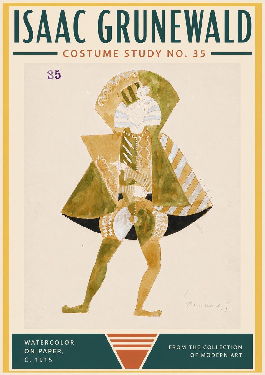 Isaac Grünewald Costume Study No. 35 No5 - Póster