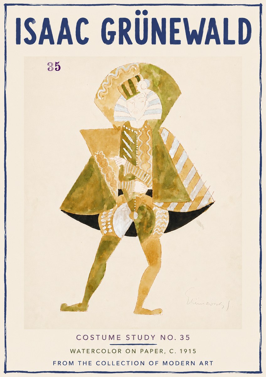 Isaac Grünewald Costume Study No. 35 No6 - Póster