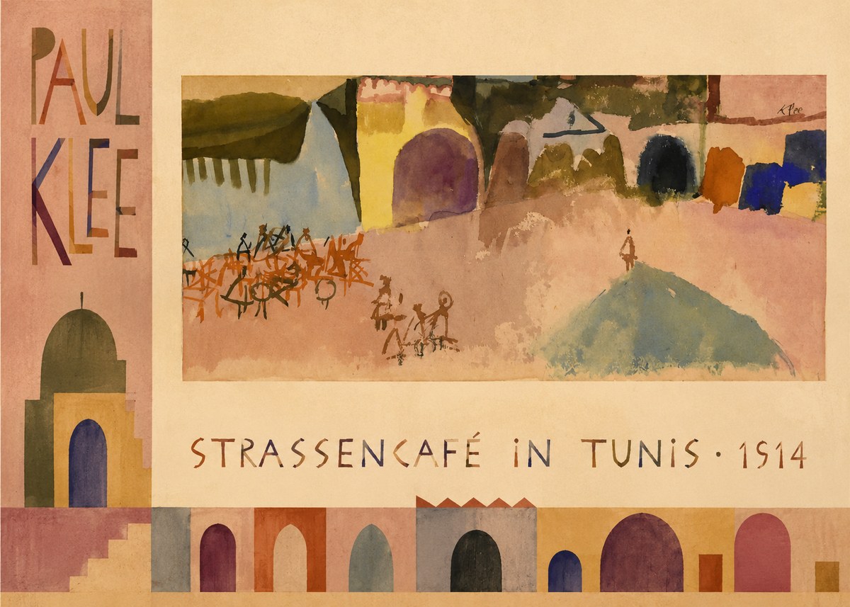Paul Klee Strassencafé in Tunis · 1914 No2 - Póster