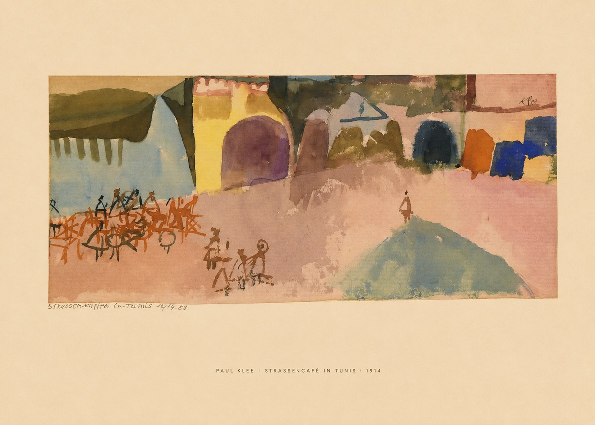 Paul Klee Strassencafé in Tunis · 1914 No6 - Póster