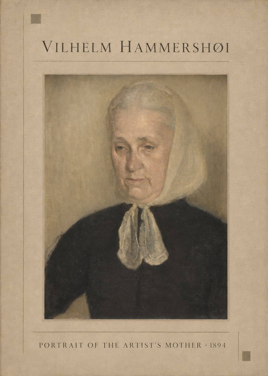 Vilhelm Hammershøi Portrait of the Artist's Mother · 1894 No1 - Póster