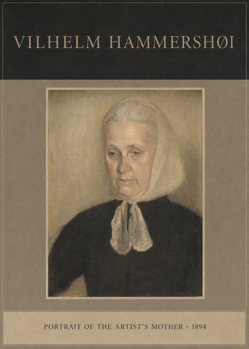 Vilhelm Hammershøi Portrait of the Artist's Mother · 1894 No4 - Póster