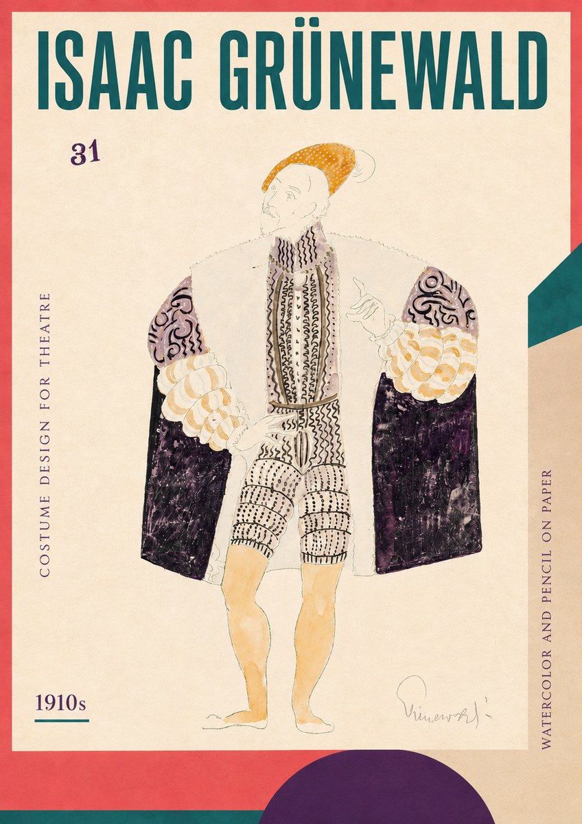 Isaac Grünewald Costume Design for Theatre No3 - Póster