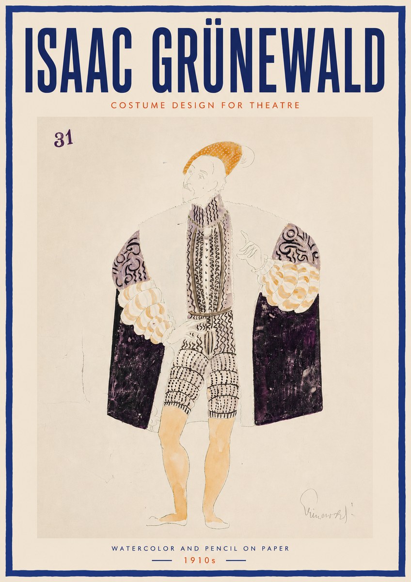 Isaac Grünewald Costume Design for Theatre No4 - Póster