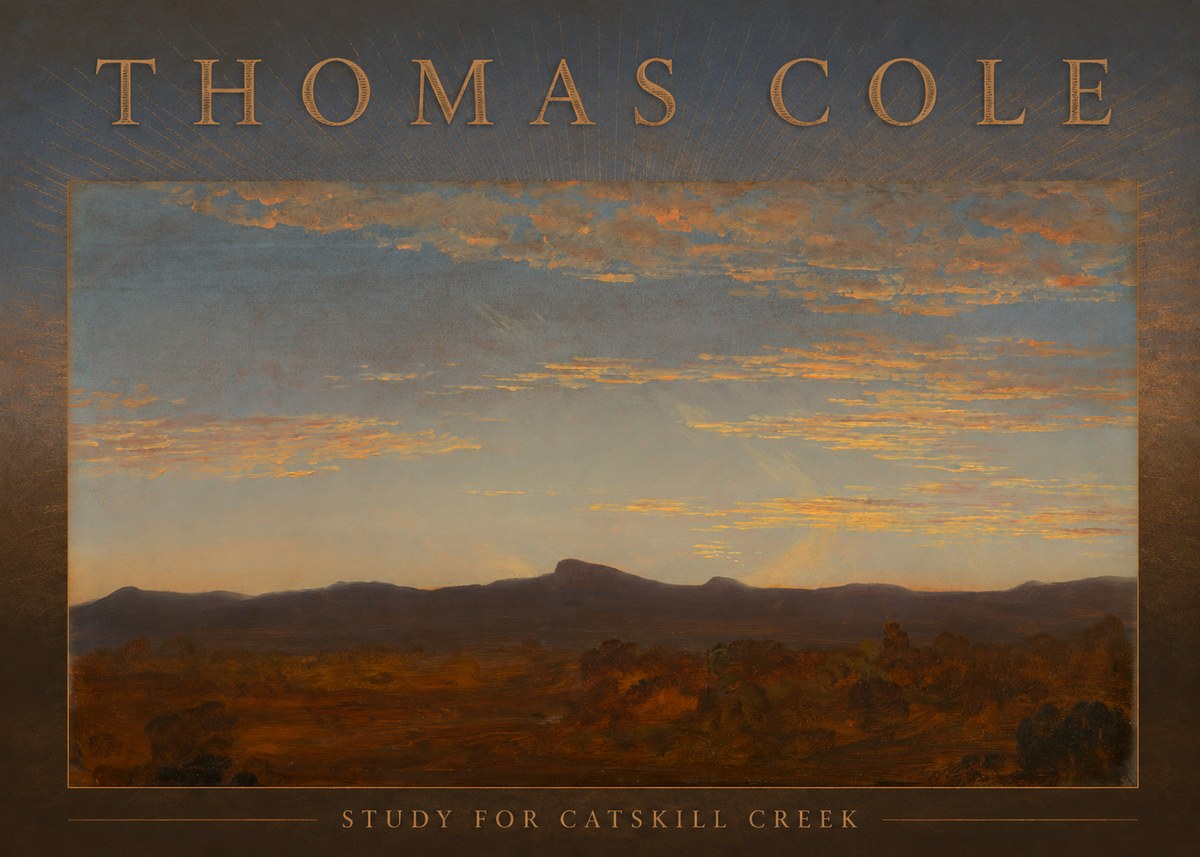 Thomas Cole Study for Catskill Creek II No6 - Póster