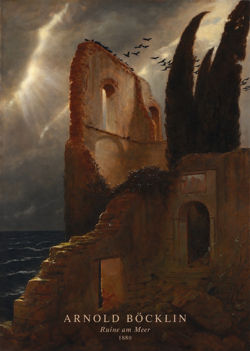 Arnold Böcklin Ruine Am Meer II No2 - Póster