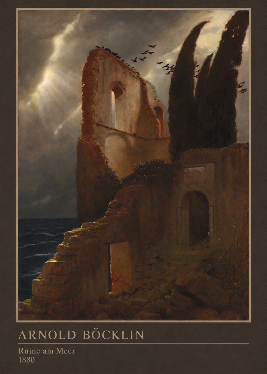 Arnold Böcklin Ruine Am Meer II No4 - Póster