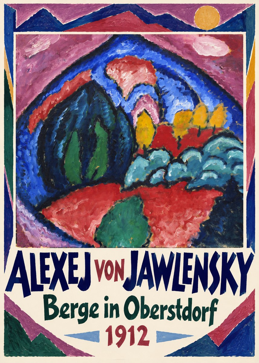 Alexej von Jawlensky Berge in Oberstdorf No1 - Póster