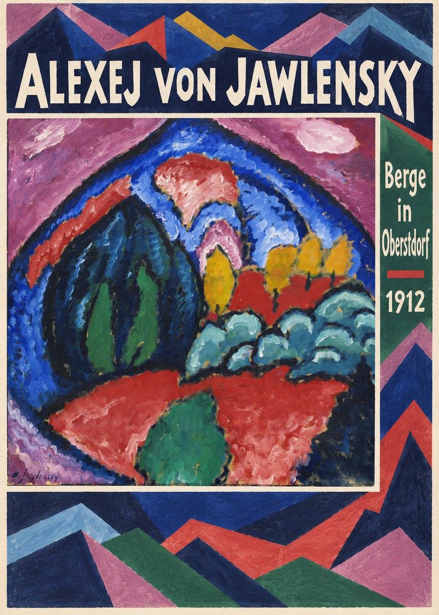 Alexej von Jawlensky Berge in Oberstdorf No2 - Póster