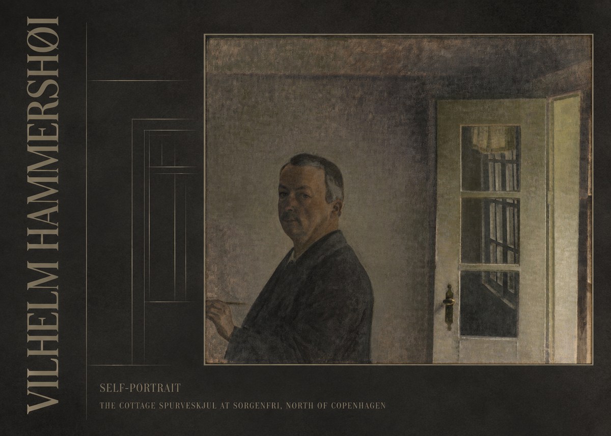 Vilhelm Hammershøi Self-portrait. the Cottage Spurveskjul at Sorgenfri, North of Copenhagen No3 - Póster