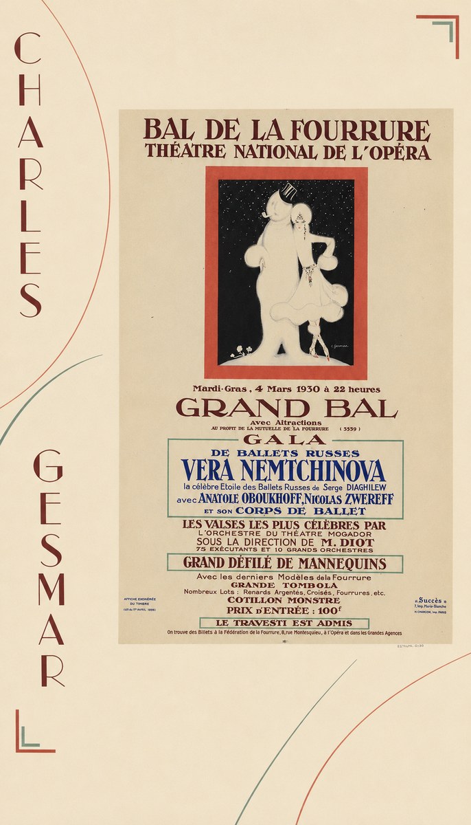Charles Gesmar Bal De La Fourrure III No5 - Póster