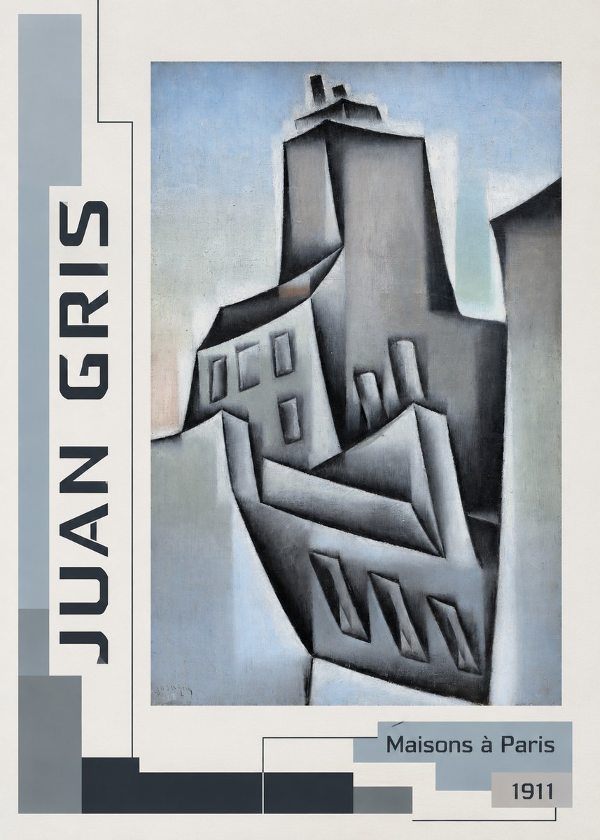 Juan Gris Maisons À Paris No2 - Póster
