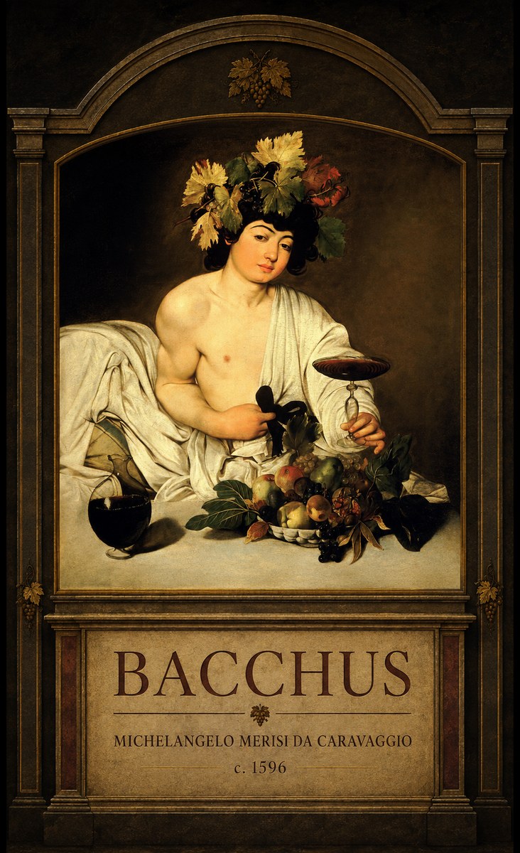 Michelangelo Merisi da Caravaggio Bacchus III No3 - Póster
