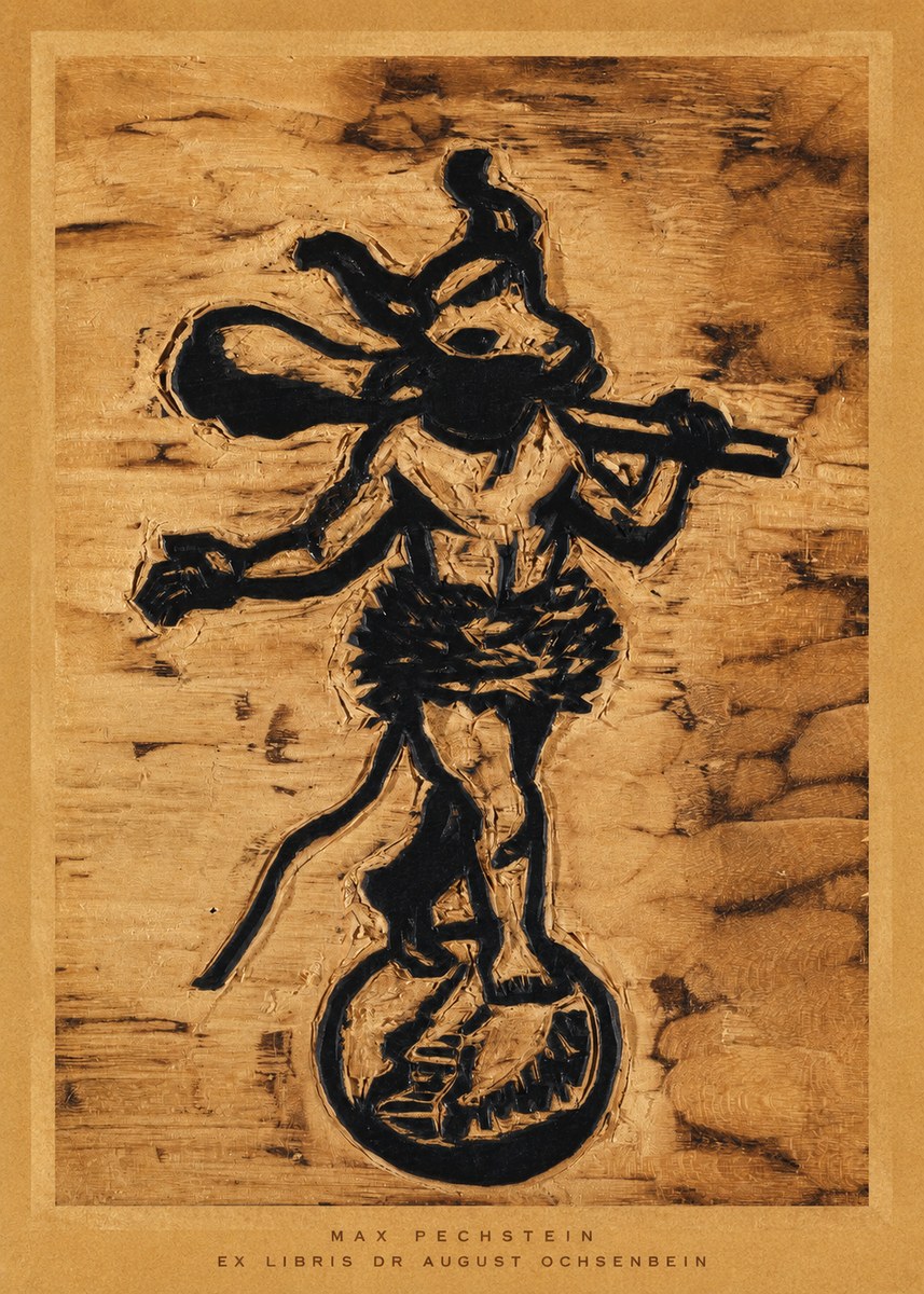 Max Pechstein Ex Libris Dr August Ochsenbein No6 - Póster
