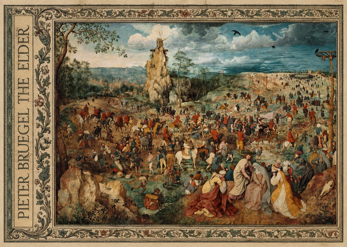 Pieter Bruegel The Procession to Calvary No2 - Póster