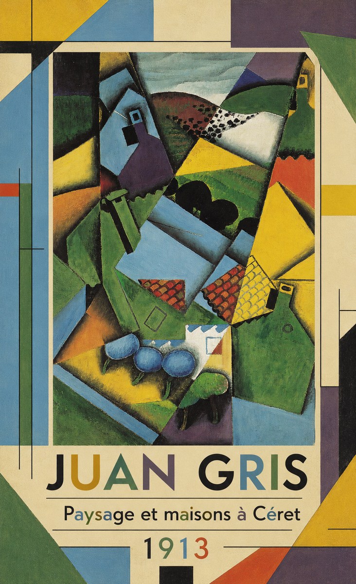 Juan Gris Paysage Et Maisons À Céret No1 - Póster