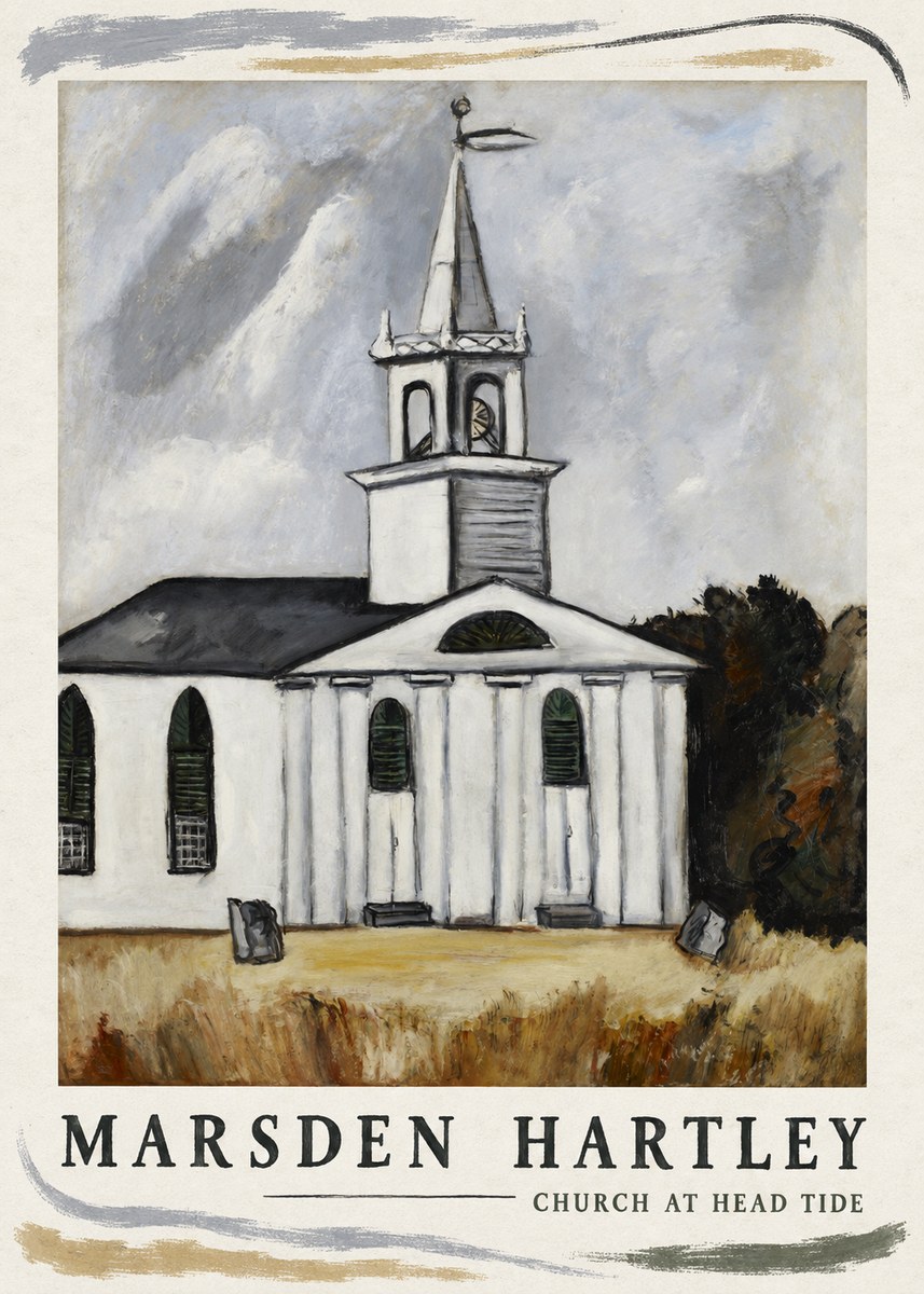 Marsden Hartley Church at Head Tide No4 - Póster