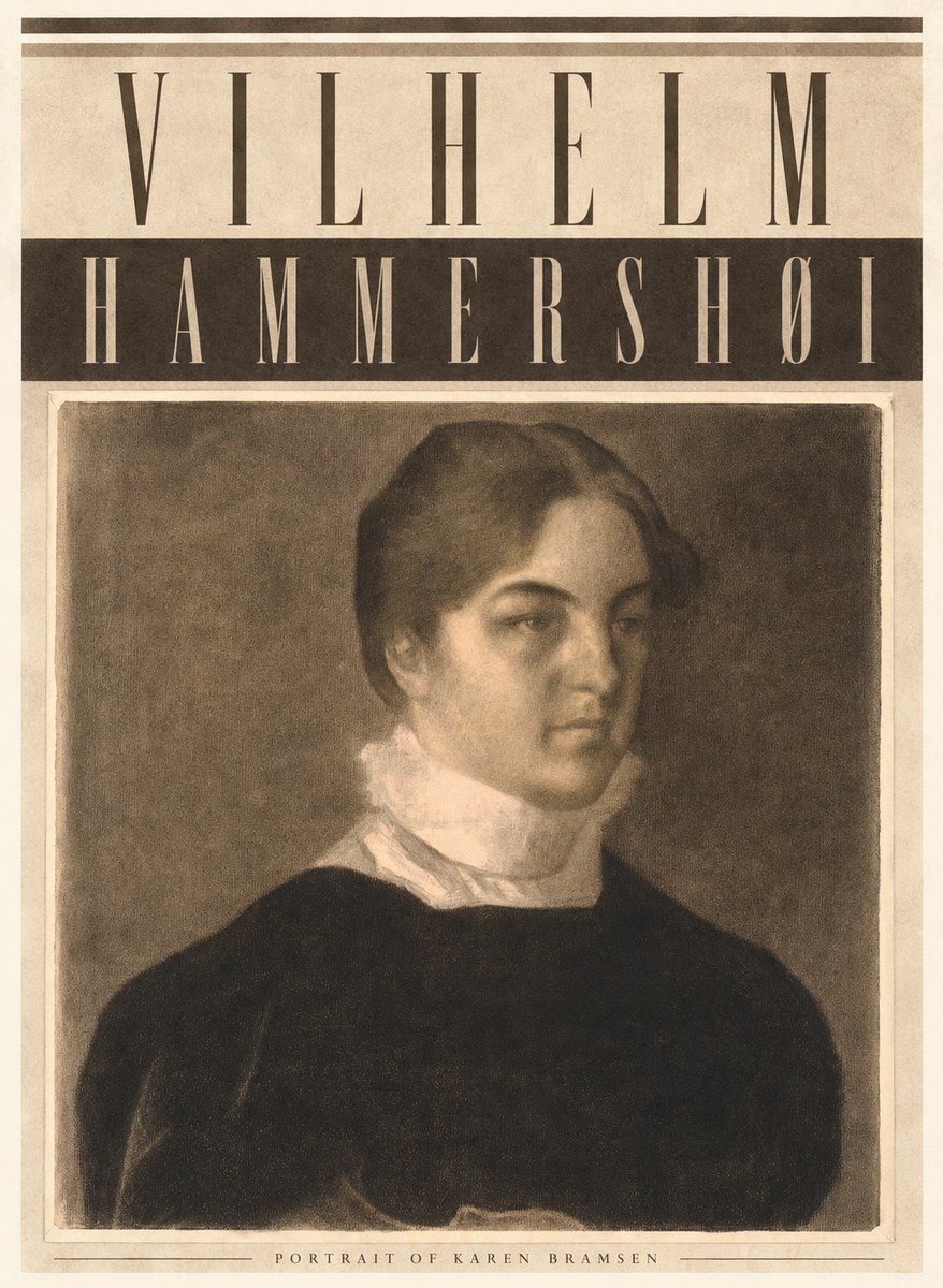 Vilhelm Hammershøi Portrait of Karen Bramsen No4 - Póster