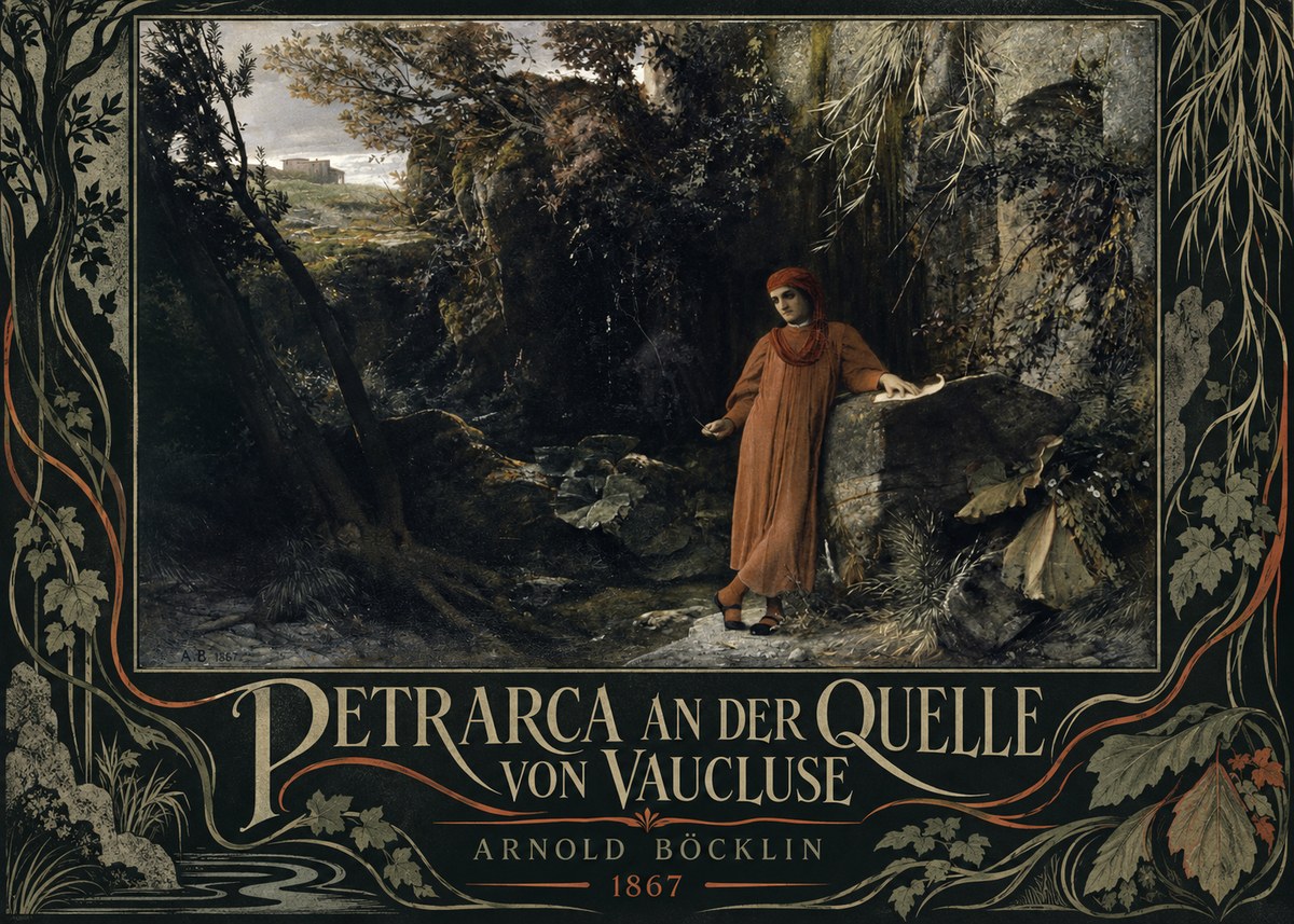 Arnold Böcklin Petrarca an Der Quelle Von Vaucluse No5 - Póster