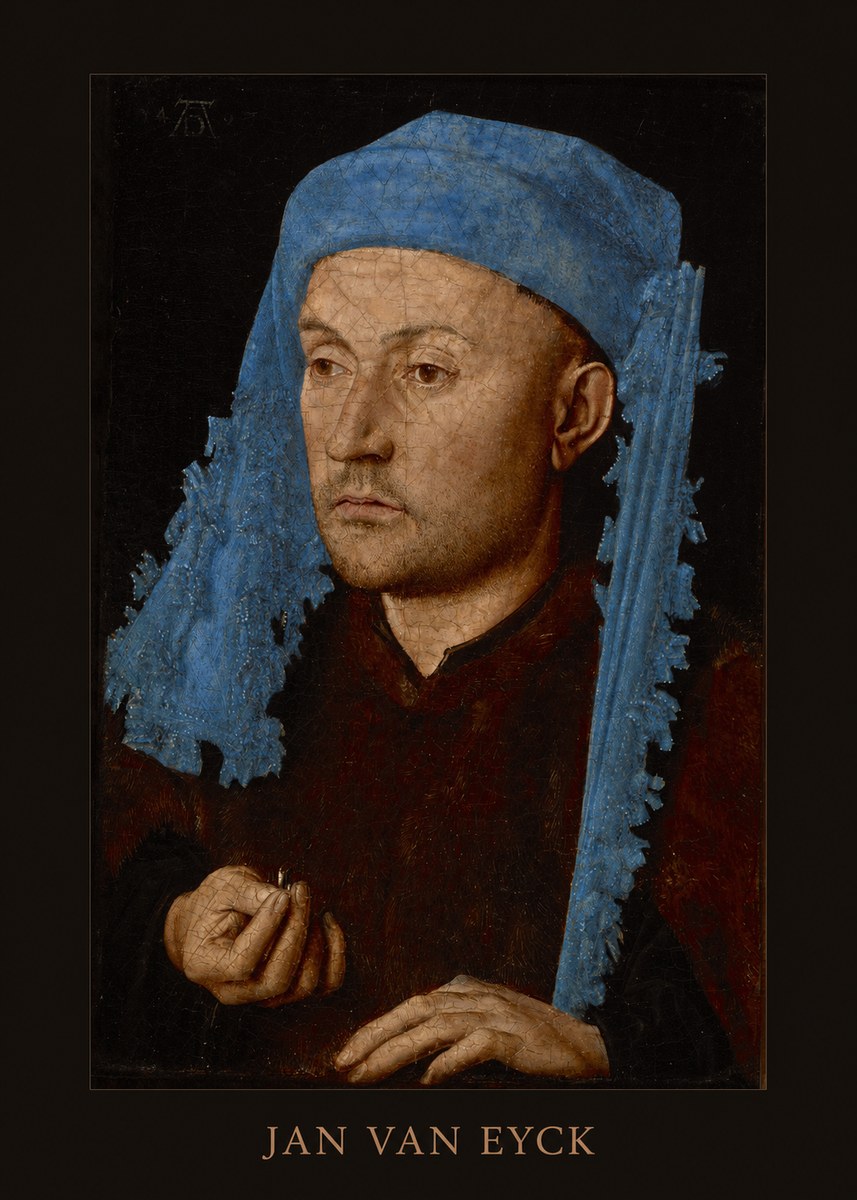 Jan van Eyck Portrait of a Man (Léal Souvenir) No4 - Póster