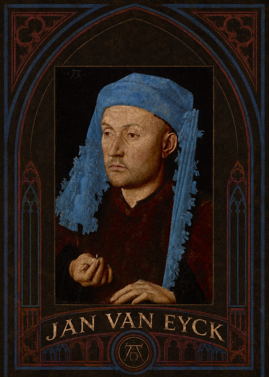 Jan van Eyck Portrait of a Man (Léal Souvenir) No5 - Póster