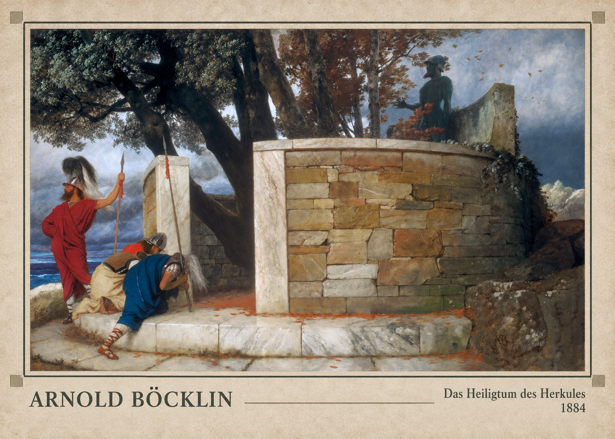 Arnold Böcklin Das Heiligtum Des Herkules II No3 - Póster