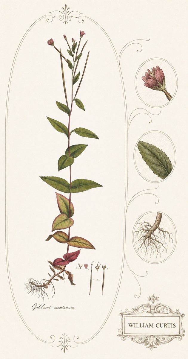 William Curtis Epilobium Montanum. No4 - Póster