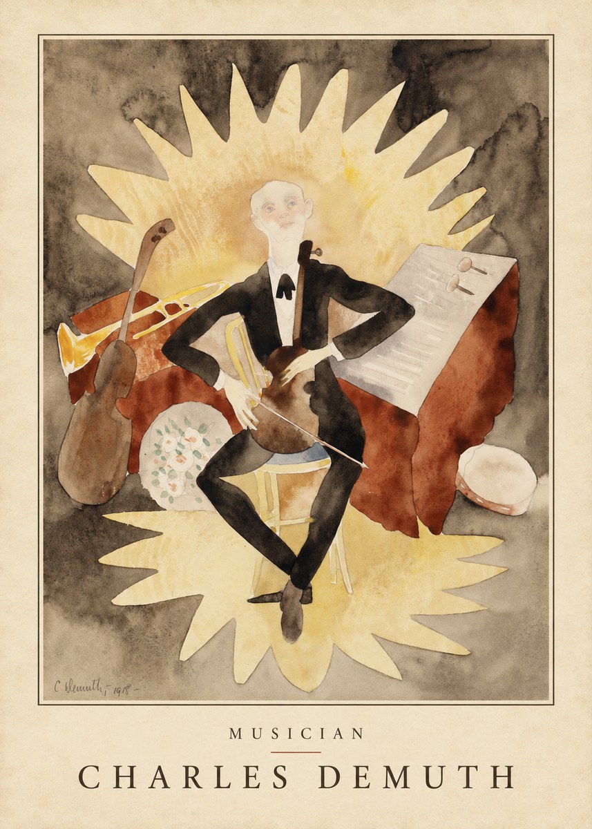 Charles Demuth Musician No4 - Póster